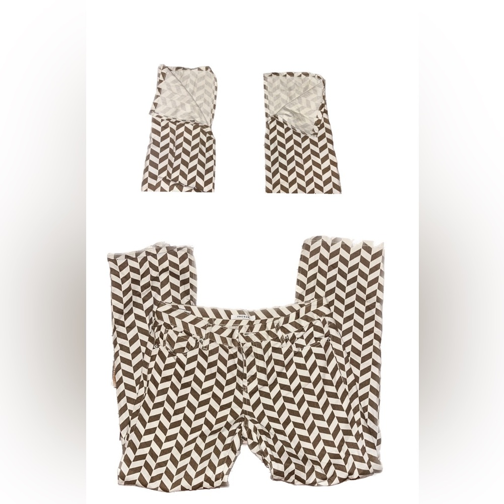 Pacsun chevron jeans. There are also slits at the bottoms